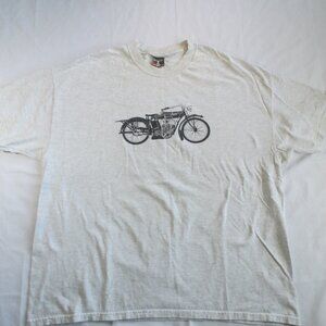 Vintage Indian Motorcycles T Shirt Hanes Beefy Bull Men's 2XL Gray Y2K Biker